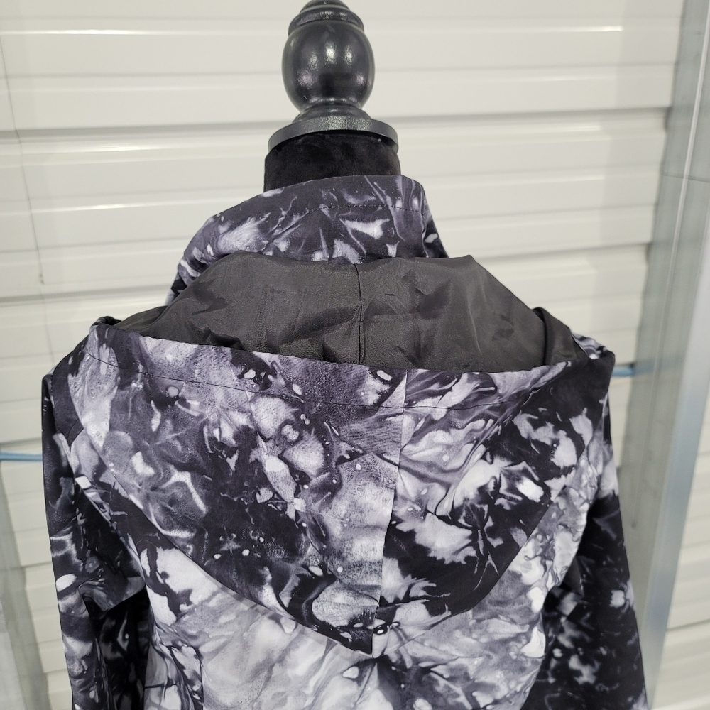 NWT Womens ASHLEY by 26 International Jacket Dye Charcoal Gray Hooded Zip L - Picture 6 of 8
